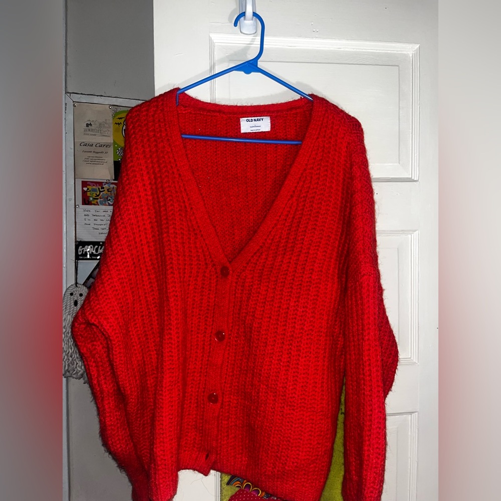 Old Navy Oversized Cable Knit Fuzzy Sweater
